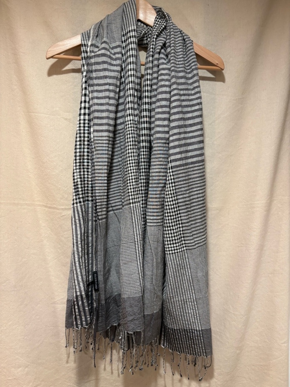 EILEEN FISHER silk cotton wrap, EUC